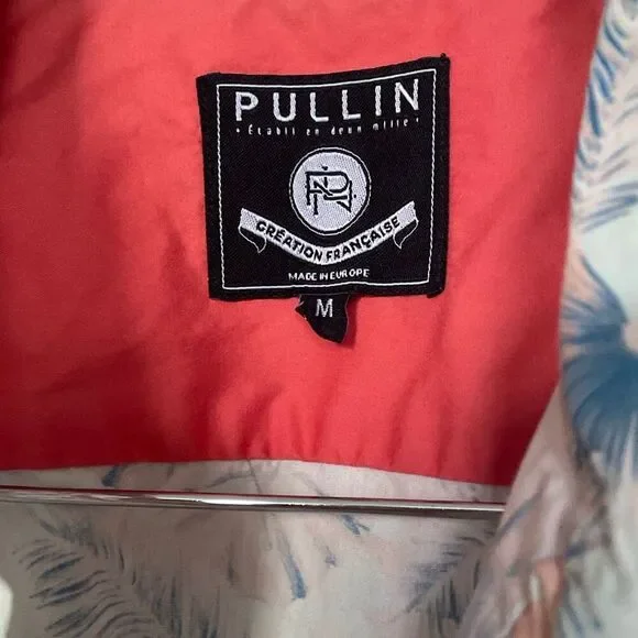 Pullin Pull-in tropical Hawaiian vacation button down short sleeve shirt size M - Picture 16 of 16